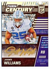 2021 Elite Javonte Williams Turn of the Century Black Gold Auto Rc #TTC-JWI /25
