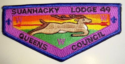 MERGED OA SUANHACKY LODGE 49 BSA GREATER NEW YORK QUEENS COUNCIL NY SERVICE FLAP