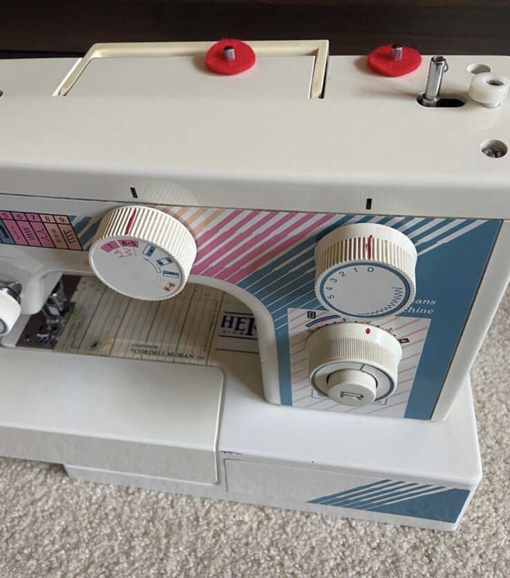 WHITE Jeans Sewing Machine Model 1750 Heavy Duty with Top Handle and Foot Pedal