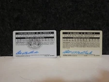 2 AUTOGRAPH Perma-Graphics Topps Credit Cards 1983 & 1982 BILL MADLOCK
