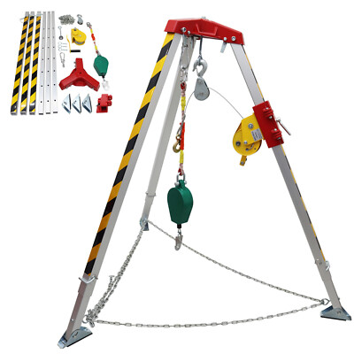2600LBS Winch Confined Space Safety Emergency Rescue Aluminum alloy Tripod Kits
