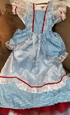 DOROTHY WIZARD OF OZ LONG DRESS SZ 8 SHIMMERING GINGHAM BLUE/WHITE COSTUME