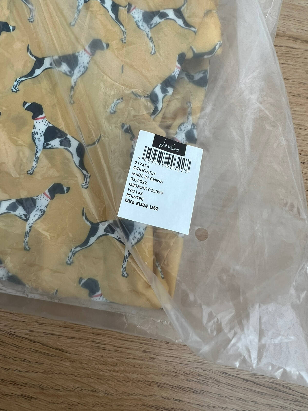 New Joules Golightly Waterproof Raincoat Jacket Yellow Dog UK 6