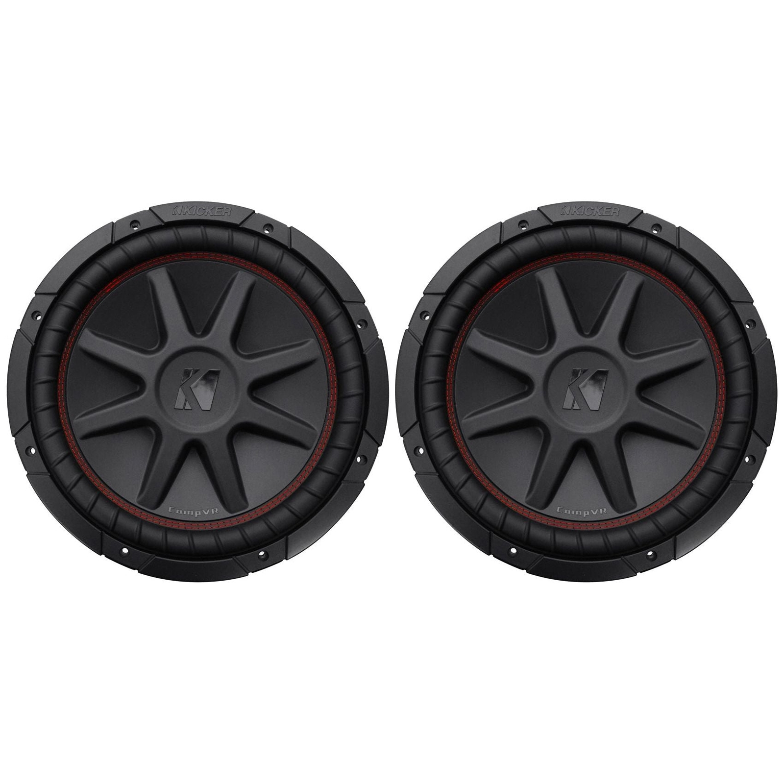 2 Kicker 43CVR124 COMPVR 1600 Ватт 12 4-омных автомобильных сабвуферов DVC Sub CVR12-4 43890₽