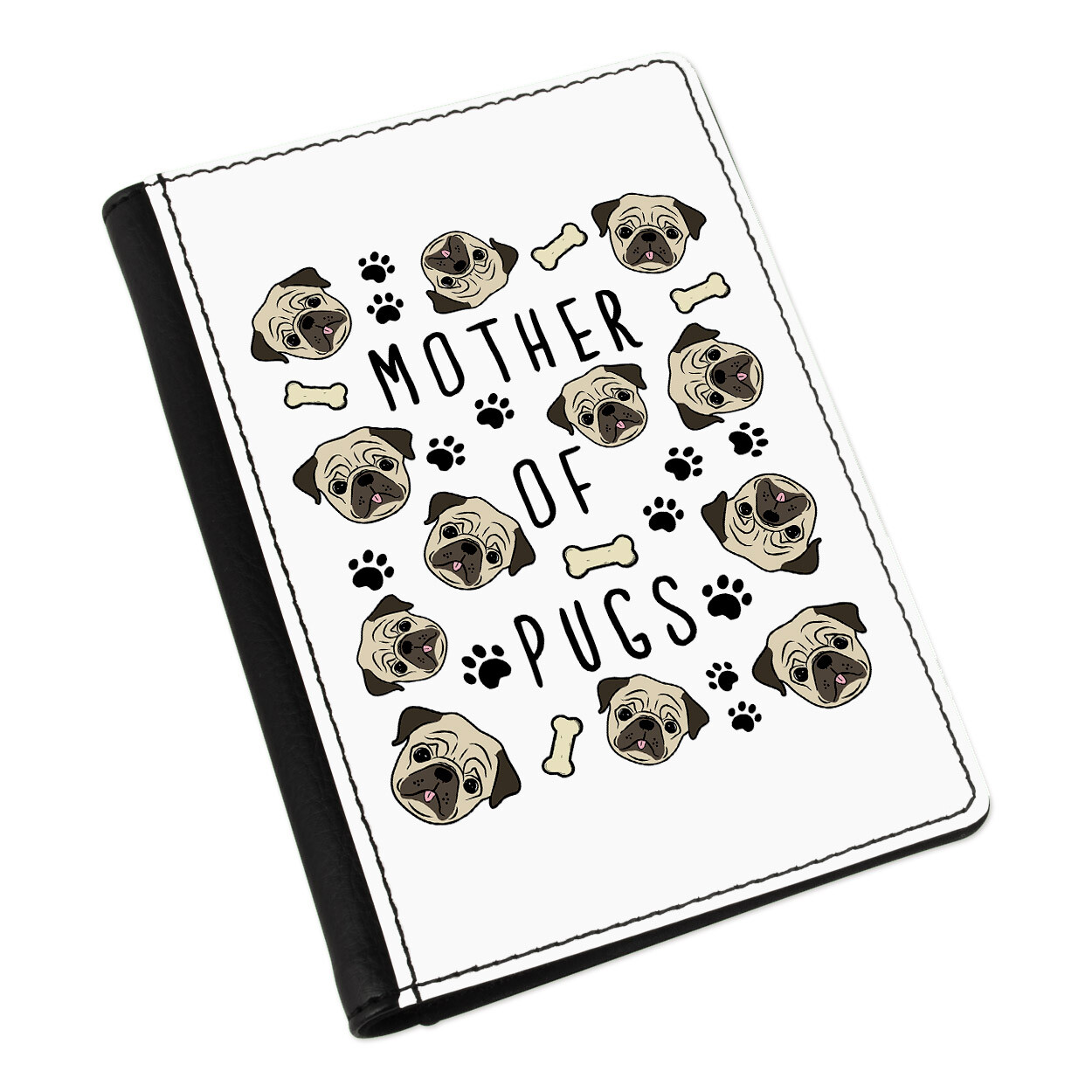 Mother Of Pugs Passport Holder Cover Case Crazy Lady Man Animal Lover Dog Funny