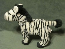 2011 Wildlife Artists Soft Plush Standing Zebra 9" EUC Indonesia Stuffed Animal