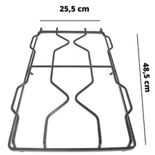 Ariston griglia cucina gas 2 fuochi smaltata nera 48,5 x 25,5 cm 