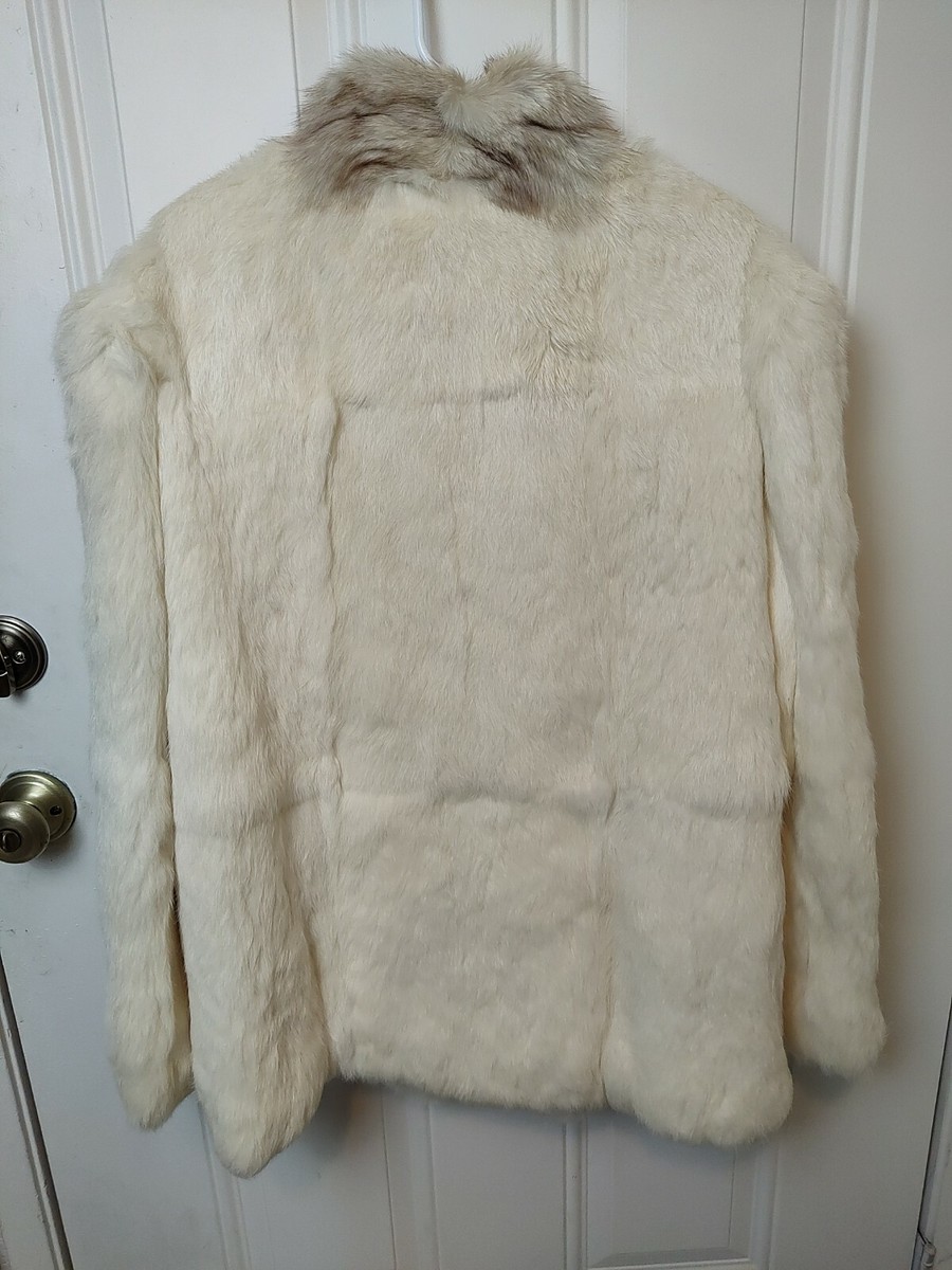 Split End Ltd Vintage Genuine Rabbit Fur Coat Jacket Women's