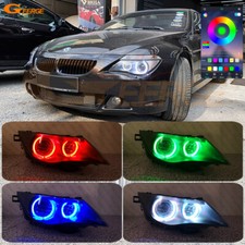 For Bmw E63 E64 630ci 630i 650i M6 Multi Color Rgb Led Angel Eyes Kit Halo Rings