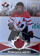 MEGHAN AGOSTA-MARCIANO  #144..2016 TEAM CANADA WOMEN'S...AUTHENTIC JERSEY SWATCH