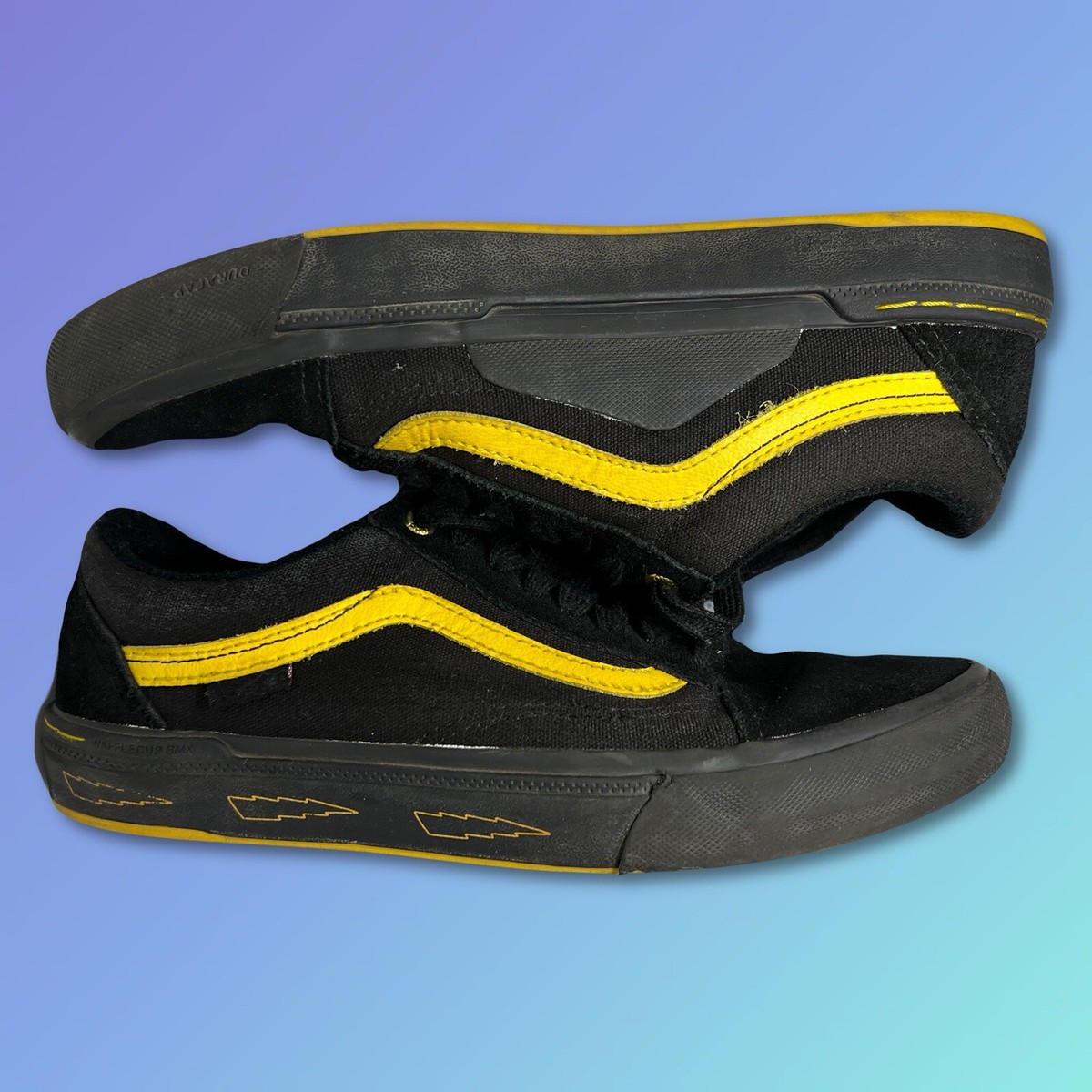 Vans Old Skool Pro BMX Larry Edgar Black & Yellow Shoes Vans Old Skool Pro BMX Larry Edgar Black & Yellow Shoes