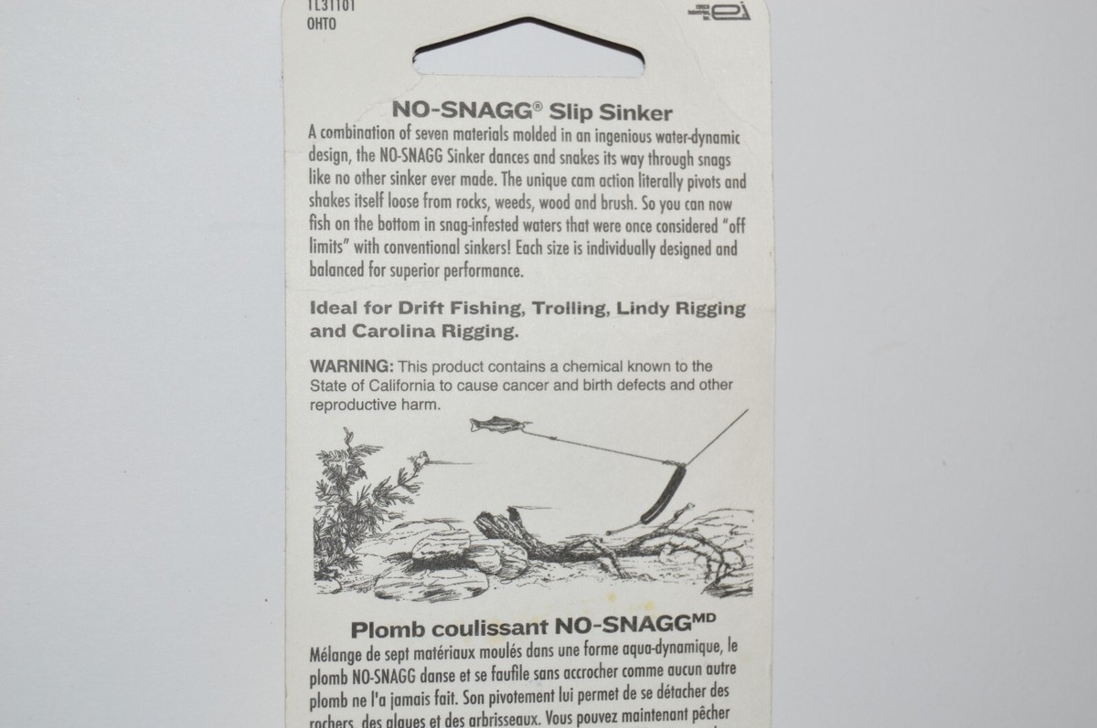 Lindy No-Snagg Slip Sinker 6/Pak - Zone Chasse Et Pêche / Ecotone Val-d'Or