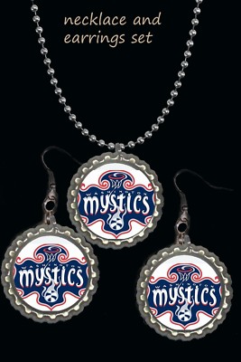 Washington mystics Wnba pair of earring Earrings necklace set nice gift