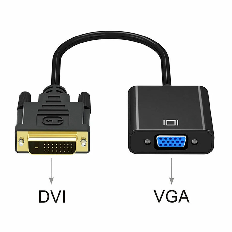 DVI Stecker VGA Buchse Adapter Digital Analog Konverter Kabel DVI-D 24+1 Stecker - Bild 3 von 4