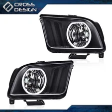  1 Pair Halogen Headlights Lamp Fit For 2005-2009 Ford Mustang