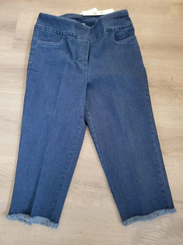 Alfred Dunner Super Stretch Women's Allure Capri Pants 6p Blue Denim $54 MSRP