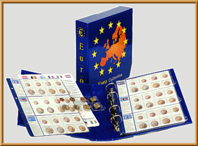 Lindner 8450 Vordruckalbum EURO COLLECTION:  Kursmünzensätze alle Euro-Länder