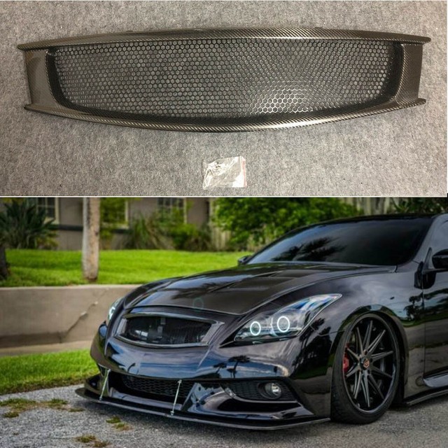 Carbon Fiber Front Mesh Grill Grille for 20082013 Infiniti G37 Coupe Type AC eBay
