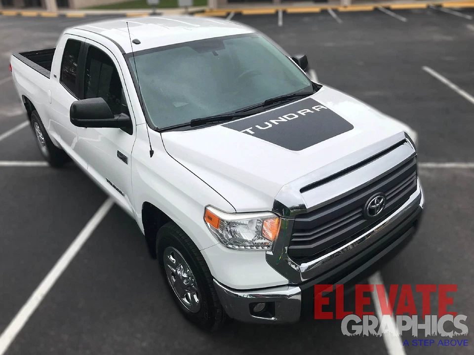 Calcomanías para Toyota Tundra capó central rayas vinilo gráficos pegatinas 2014-2021 Foto 2 de 4