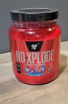 N.O.-Xplode, Legendary Pre-Workout, Blue Raz, 2.45 lb (1.11 kg) Exp: 04/2025