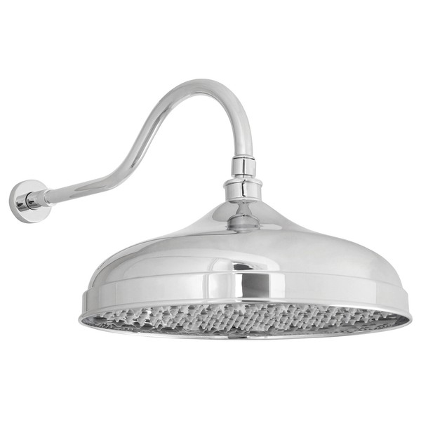 Welfenstein Duschkopf Mit Wandarm Messing Retro Nostalgie Regendusche HB6-HN121-image