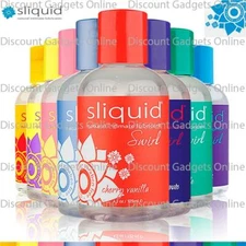 Sliquid Swirl Lube FLAVORED Sex Lubricant Water-Based Vegan - ALL FLAVORS 4.2oz