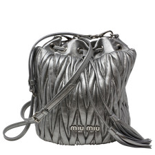 Miu Miu Silver Bucket Bag