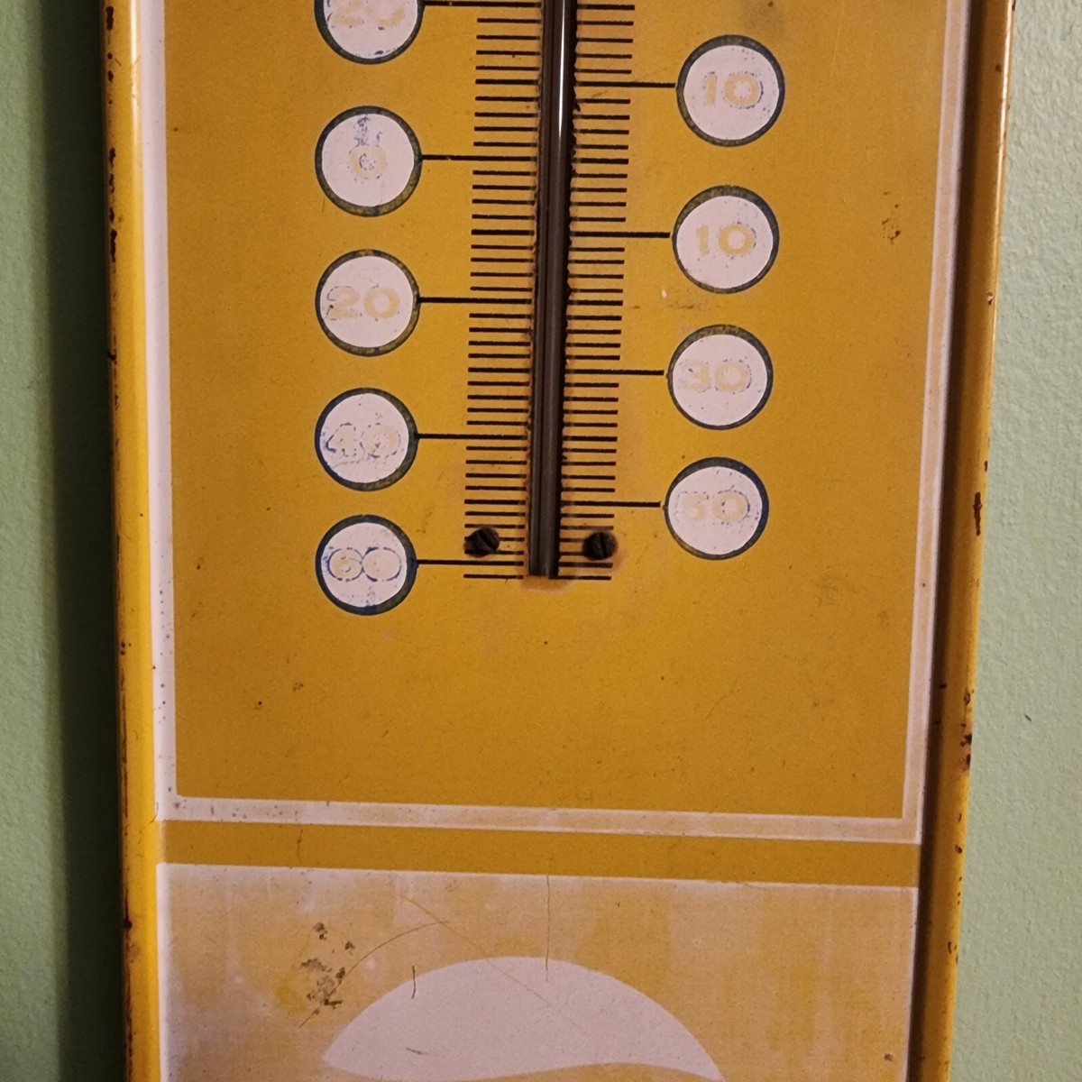 Vintage Pepsi Thermometer Sign - Say 