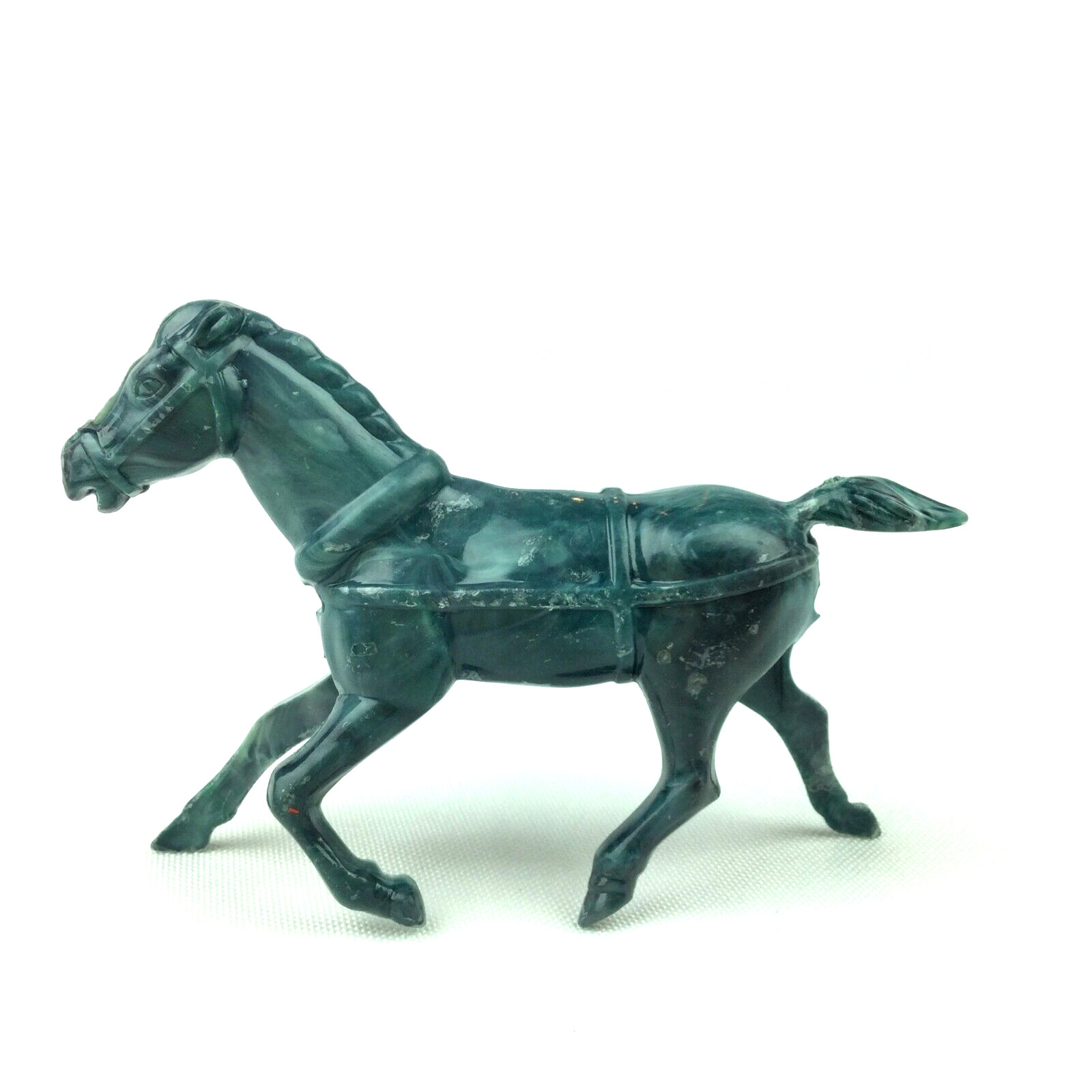 REL PLASCO Harness Horse Vintage Hard Plastic 1960/50s GREEN Marbled 60mm 
