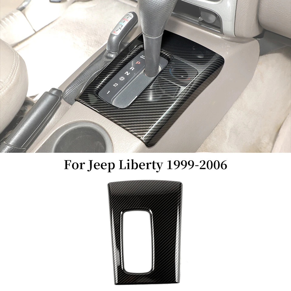 Kit de ajuste de cubierta de cambio de ventilación de aire de volante de carbono 10X para Jeep Liberty 1999-06 Foto 3 de 4
