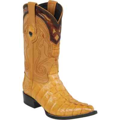 WILD WEST BUTTERCUP CAIMAN CROCODILE TAIL WESTERN COWBOY BOOT 3X TOE D 2950102