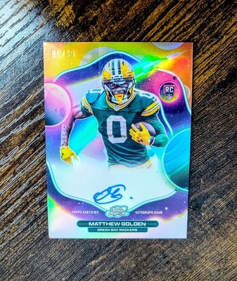2025 Topps Chrome Cosmic - Matthew Golden 86/99 First Flight Auto Rookie #FFS-MG