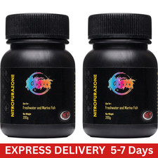 2x Oasis Nitrofurazone Fish Medication Powder 200g Freshwater Marine Aquarium