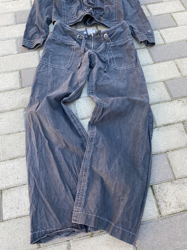 Armani Exchange Y2K Avangard Faded Grey Tracksuit set Women XL size - Image 3 of 4