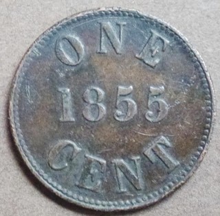 Prince Edward Island 1855 Fischerei & Landwirtschaft Cent Token