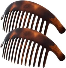 Paris CP2430/2 French Hair Side Combs Tortoise Shell Interlocking Combs French T