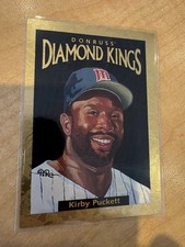 1996 Donruss Diamond Kings Kirby Puckett #DK-22 - #'rd 00155/10,000 - Twins