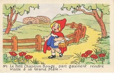 Walt Disney Ag #MK529 The Small Chaperon Red Part Cheerfully Render Visit A Sa