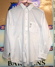 Chaps Stretch Long Sleeve Shirt White Reg 17.5 34/35 XL $14.99 B19 Essentials