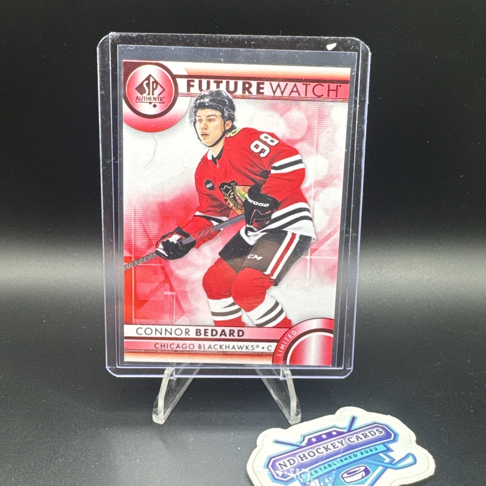2023-24 SP Authentic Future Watch Red Limited Connor Bedard #110 Rookie RC