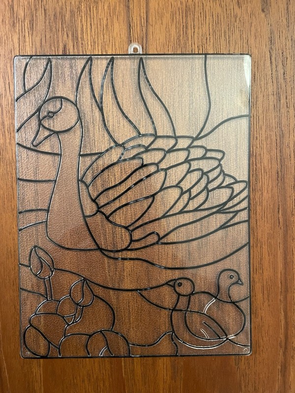 Swan with Babies Suncatcher 5" x 6.75" 24 Count
