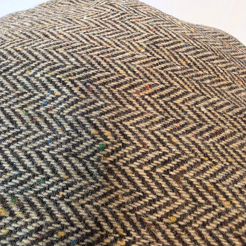 Sombrero Hanna Hats of Donegal XL Hecho en Irlanda Marrón Lana Espiga Newsboy Foto 4 de 4