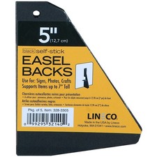 Single Wing Self-Stick 5-inch Easels - Black sold in 2s -