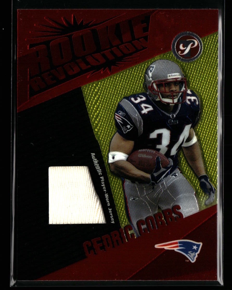 2004 Topps Pristine Cedric Cobbs Rookie Revolution Jersey New England Patriots