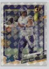 2023 Panini Clearly Donruss Rated Rookie Holo RR Logo Jaren Hall #66 0xi8