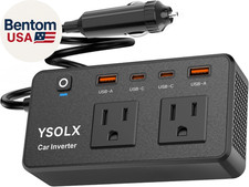 300W Car Power Inverter - Dual DC 12V to 110V AC Car Outlet Adapter to Wall Plu