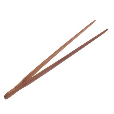 Mini Tea Clip Tongs 7.48 Inch Wooden Kitchen Tweezers for Tea Ceremony Food S...