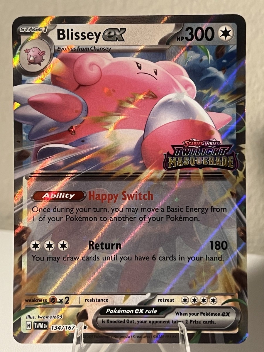 Blissey EX 134/167 Twilight Masquerade Stamped Double Rare Pokemon