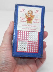 Gardner's Examination Punch Board Game • 2.5x4.5" Trade Stimulator Cigarettes