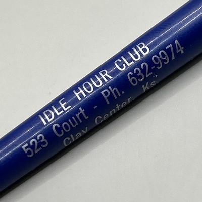 VTG Ballpoint Pen IDLE HOUR CLUB Clay Center KS Kansas